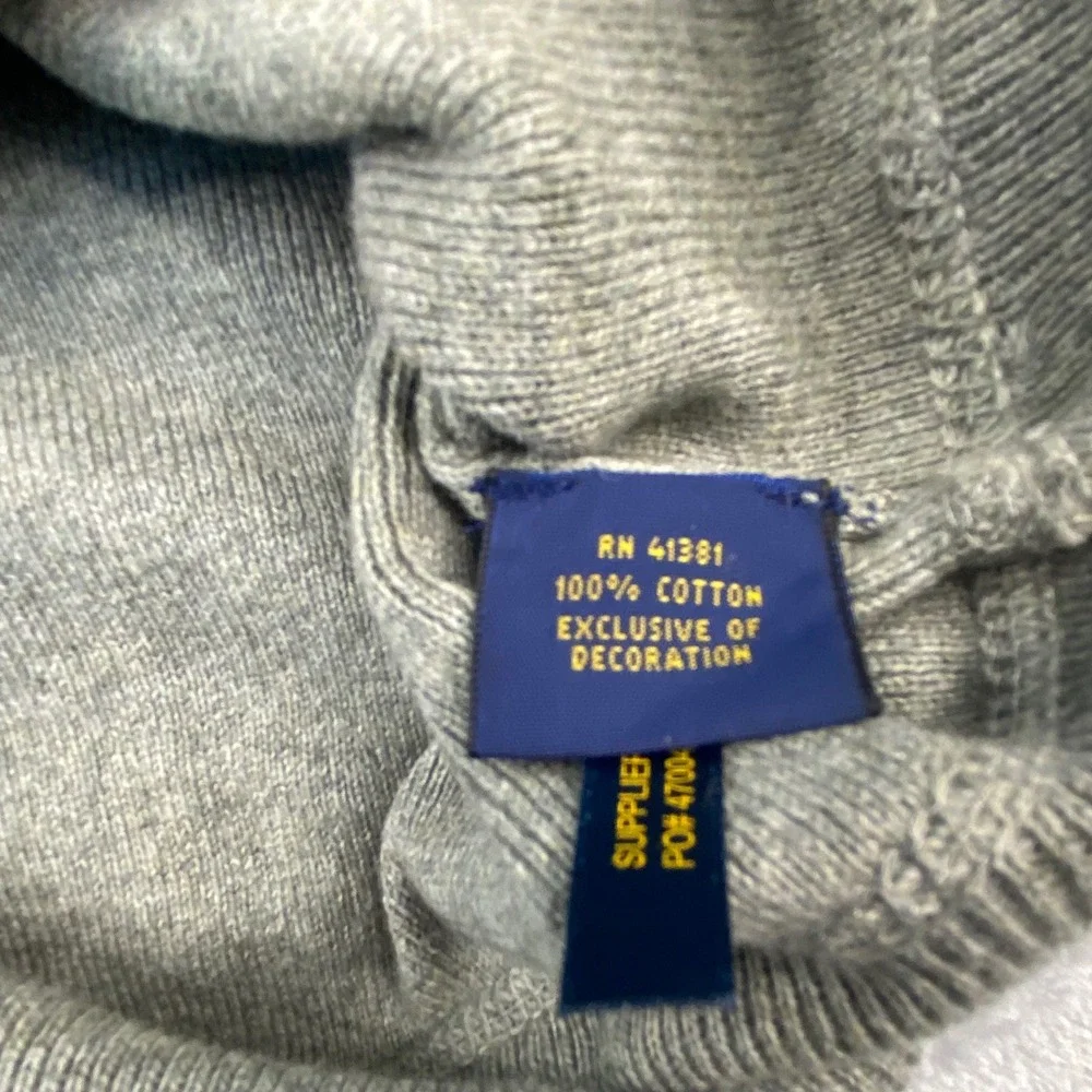 Polo Ralph Lauren Mens XL Grey Cotton Crewneck Sweater Embroidered Pony NWT